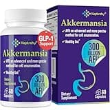 GLP-1 Supplement - 300 Billion AFU Akkermansia Probiotic for Women & Men, Akkermansia Muciniphila for GLP-1 Production, Digestive, Gut, Immune Health, Enhances Gut Digestive Lining function, 60 Count