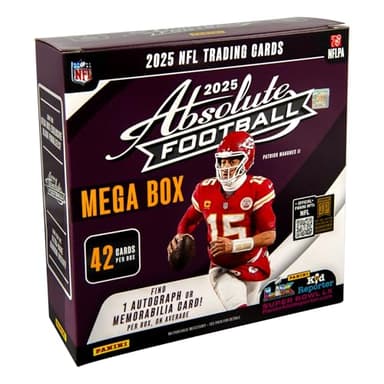 2025–26 Panini Absolute Football Mega Box – Retail Exclusive Parallels & Inserts – NFL Trading Cards – Sealed Retail Mega Box