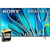 Sony K43S30 BRAVIA 3 43 inch 4K HDR Smart LED TV 2024 Bundle with 4 YR CPS Enhanced Protection Pack
