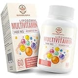 Liposomal Multivitamin for Women 50+ - Women Daily Multivitamin with 32 Ingredients, CoQ10, Vitamins C, B, D, E for Cardiovascular & Bone Health Support - Iron-Free (60 Capsules)
