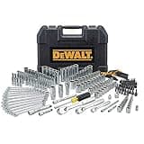 DEWALT Mechanic Tool Set, 247-Piece, 1/4 in., 3/8 in. and 1/2 in. Drive, SAE, Ratchets, Sockets, Hex Keys, Combination Wrenches, Polish Chrome Finish (DWMT81535)