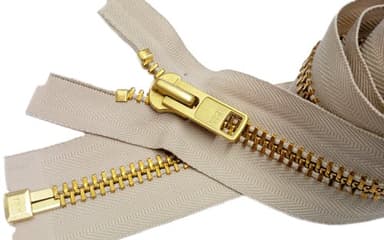 YKK® 24" Extra Heavy Duty Jacket Zipper 10 Brass Separating ~ Color 572 Lt. Beige (1 Zipper/Pack)