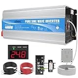 GIANDEL 24V 4000W Pure Sine Wave Power Inverter ETL UL458 Listed with 40 Amps Hardwire Block and 30FT Wired Remote and LED Display for RVs Truck Boat 24V Solar System