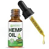 NATURE'S BENEFICIALS Organic Hemp Oil Extract Drops, 1000mg - Omega Fatty Acids 3 6 9, Non-GMO Ultra-Pure CO2 Extracted