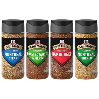 McCormick Grill Mates Spices, Everyday Grilling Variety Pack (Montreal Steak, Montreal Chicken, Roasted Garlic & Herb, Hamburger), 4 Count