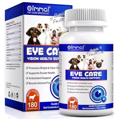 Dog Eye Health Care Supplements, 180 Count, Vision Support with Omega 3 and DHA