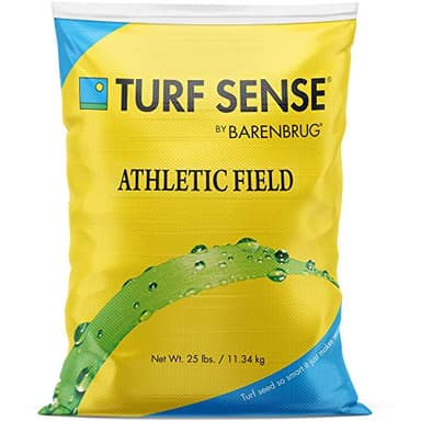 Barenbrug 25626 Turf Sense Athletic Field Grass Seed Grows in Areas of Sun and Partial Shade, 25 LB Bag