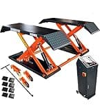 Motool Technology KT-X80 Mid Rise Scissor Lift 8000lbs Penumatic Release Auto Lift 110V/1PH