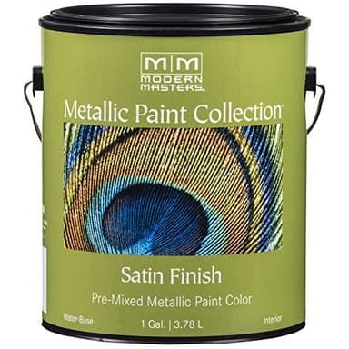 1 gal Modern Masters ME150 Silver Metallic Paint Collection, Satin Water-Based Decorative Metallic Paint