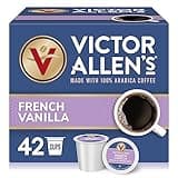 Victor Allen's Coffee French Vanilla Flavored Coffee, Medium Roast, 42 Count, Single Serve Coffee Pods for Keurig K-Cup Brewers