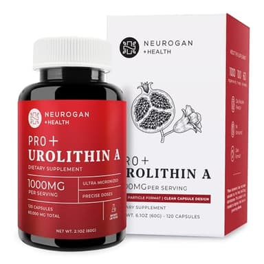 Neurogan Urolithin A PRO Capsules - 1000mg, 120 Ct - Advanced Cellular Health, Post Biotic Supplements - Ultra Micronized Urolithin A Supplement, Sourced from Pomegranate Extract