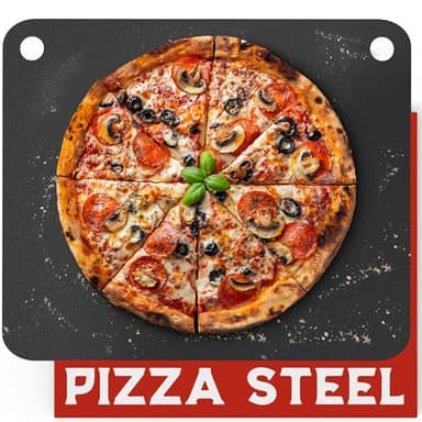 Primica Pizza Steel XL for Oven & Grill,16"x13.4", The Ultimate Crust Game Changer, Perfect for Oven Baked Pizza with higher Conductivity, Premium Baking Alternative to Pan and Stone