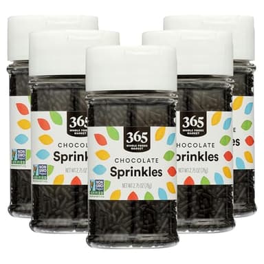 365 by Whole Foods Market, Chocolate Sprinkles, 2.75 Ounce (Pack of 5)