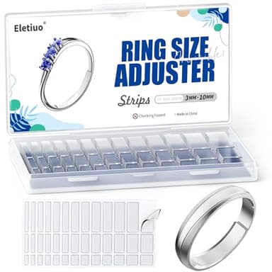 ELETIUO Invisible Ring Size Adjuster for Loose Rings,6 Sheets-234 Pcs Transparent Ring Size Reducer Tightener,Fitter for Wide Rings,Multiple sizers for Man and Woman