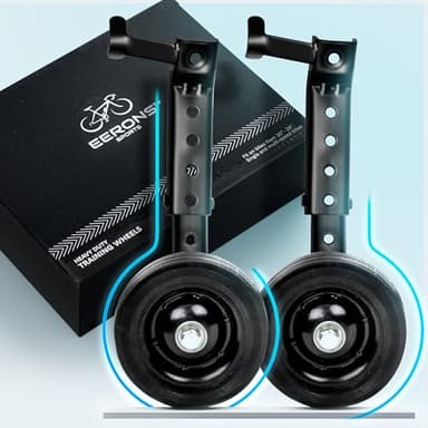 Heavy Duty Adjustable Training Wheel, Fits 24 to 29 Inches Bicycles, Perfect for Learning & Balance Support, Bike Learning Aid, Supports up to 200 lbs | Sturdy Bicycle Stabilizer (Black)