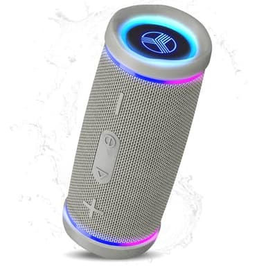 TREBLAB HD77 – Waterproof Bluetooth Speaker, 25W Loud 360° Sound, Deep Bass, IPX7, TWS Pairing, RGB Lights, 20H Battery, Portable Wireless Speaker for Outdoor, Beach, Camping, Party, Travel