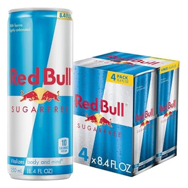 Red Bull Sugar Free Energy Drink, 8.4 Fl Oz, 4 Cans