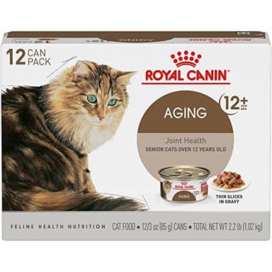 Royal Canin Feline Health Nutrition Aging 12+ Senior Thin Slices in Gravy Cat Food, 3 oz (Pack of 12)