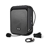 SHIDU Mini Voice Amplifier Portable Rechargeable Bluetooth Speaker with Wired Microphone Headset 10W 1800mAh PA system Supports MP3 Format Audio for Teacher, Taxi Driver, Coaches, Training, Tour Guide