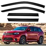 Window Rain Guards Shield for 2011-2021 Jeep Grand Cherokee, Tape-on Window Vent Visors Shades Wind Deflectors for 11-21 Grand Cherokee (Not for Grand Cherokee L)