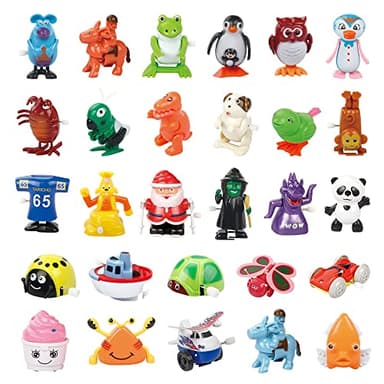 aruemp 28 Pieces Assorted Wind-up Toys for Kids, Wind Up Animals Bulk Flipping Walking Jumping Swimming Clockwork Toys Stocking Stuffers for Kids, Xmas Gifts