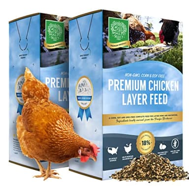Small Pet Select Chicken Layer Feed Pellets, Food for Chickens and Laying Hens, Poultry and Waterfowl, High Protein and Omega 3, Corn and Soy Free, Non-GMO, 20 lb (2-Pack), 40 lbs Total