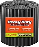 LAVEVE Corrugated Metal Garden Edging 6" x 40Ft, Landscape Edging Border for Lawn, Flower Bed, Garden Fence, Paver Edging (Black)