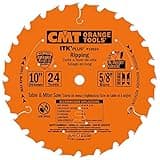 CMT P10024 ITK Plus Ripping Saw Blade, 10 x 24 Teeth, 10° ATB+Shear with 5/8-Inch bore