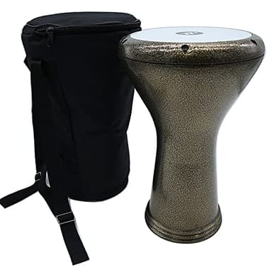 The 17" Zaza Percussion Egyptian Classic Darbuka Doumbek (Gold Body, White Head)