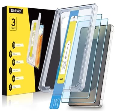 Didisky 3-Pack Matte Screen Protector for Samsung Galaxy S25 Ultra, Anti-Glare Tempered Glass with Auto-Alignment Kit for Flawless Bubble-Free Installation, Supports Ultrasonic Fingerprint ID