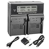 Kastar LCD Dual Fast Charger for Panasonic CGR-D54S CGA-D54S VSK0581 & AG-3DA1 AG-AC90 AG-DVC30 AG-DVC32 AG-DVC33 AG-DVC60 AG-DVC62 AG-DVC63 AG-DVC80 AG-DVC180 AG-DVX100 AG-DVX102 AG-HPX170 AG-HPX250