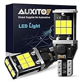AUXITO 912 921 LED Bulb for Backup Light Reverse Lights High Power 2835 15-SMD Chipsets Error Free T15 906 922 W16W Bulbs, 6000K White Daytime Running Lights (Upgraded, Pack of 2)