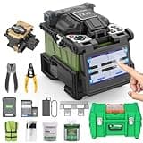 Komshine FX39 Fusion Splicer Fiber Optical 6s Fast Splicing, 6 Motors Touch Screen Core Alignment Fiber Splicer with 7800mAh Large Battery Capacity+5000 Electrodes Life+Power Meter -70~+10dB