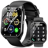 Smart Watch for Men Women, 1.85" Smartwatch (Answer/Make Call), 2025 Fitness Activity Tracker, 110+ Sport Modes/Heart Rate/Sleep Monitor/Pedometer, IP68 Waterproof Fitness Watch for Android iOS, Black