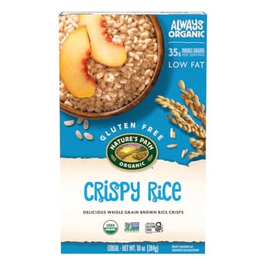 Nature's Path Organic Crispy Rice Cereal, 10 oz (Pack of 1), Gluten Free, Non-GMO
