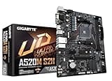 GIGABYTE A520M S2H Motherboard - Supports AMD Ryzen 5000 Series AM4 Processors, 4+3 Phase Pure Digital VRM, Up to 5100MHz DDR4 (OC), PCIe 3.0 x4 M.2, GbE LAN, USB 3.2 Gen 1