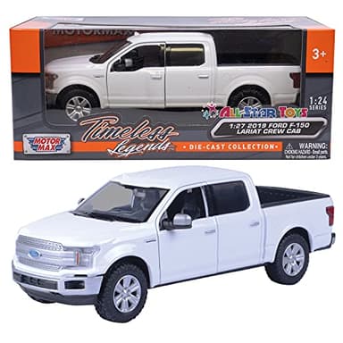 Motor Max 2019 Ford F-150 Lariat Crew Cab Pickup Truck, White 79363WH - 1/27 Scale Diecast Model Toy Car,unisex-children