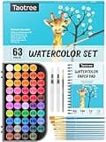 Watercolor Paint Set, 48 Colors Watercolors Kit Water Colors with 10 Paint Brushes, Brush Pens, Palette, Drawing Pad, Art Crafts Painting Supplies, Gifts for Teens Girls Boys Kids Adults Artist