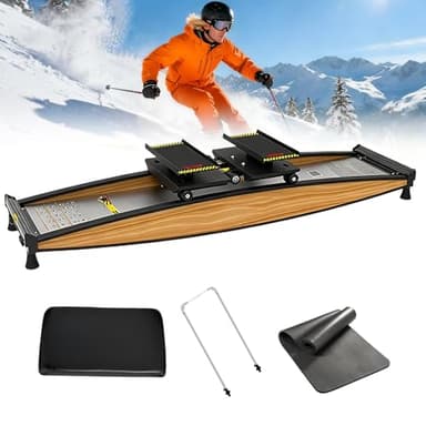 DIUNAOZI New Ski Trainer, Ski Simulator Machine for Full Body,3D Cross Trainer, Strength and Balance Training Tool Set, Noiseless Ski Exercise Machine for Skiing Beginners, Home Use