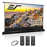 Elite Screens Kestrel Tab-Tension 3 CineGrey 4D, 122 inch 16:9, Standard Throw ISF Ceiling Ambient Light Rejecting (CLR/ALR) Electric Floor-Rising Projector Screen, Programmed Remote Kit, FTE122H3-C4D