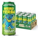 Drink Weird Organic Mystical Mint Yerba Mate – 16oz Cans, 160mg Organic Caffeine, Pack of 12 – Grateful Dead Collab, Clean Energy Drink Alternative