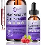 Premium Magnesium Citrate Liquid Drops - Natural Raspberry Flavor, High Absorption Liquid Magnesium Citrate 500mg Magnesium Supplement for for Bone, Heart, Muscle & Nerve - Non-GMO, Vegan, Gluten-Free