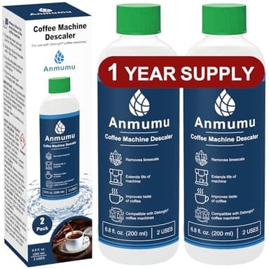 Anmumu Descaler Delonghi* EcoDecalk Cleaner for All Delonghi* Machines|delonghi* Descaling Solution 4 Uses(400 ML 2 Pack)