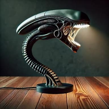 JRPLXIML LED Desk Lamp Alien Lamp Novelty Night Light, Children's Room Desktop Reading Light,Child Room Decoration Light, Suitable for Children's Holiday Gift Science Fiction Enthusiasts