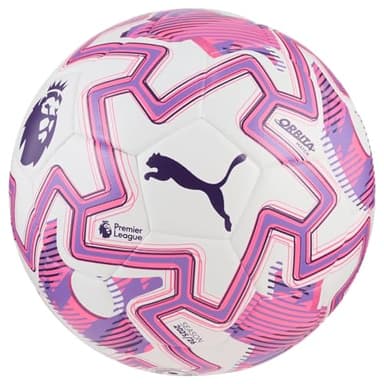 Puma Unisex Orbita Match Premier League Soccer Ball (FIFA Quality), White-Multicolor AH25, 5