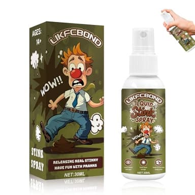 LIKFCBOND Stink Spray Extra Strong, Long-Lasting Prank Spray, Gag Gifts for Pranks, Practical Jokes, Party, Office, Subway (Sewage-Like Odor, 30ml)