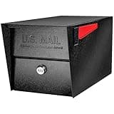 Hykolity Locking Mailbox, Curbside Security Mailbox with Combination Lock, Post Mount Lockable Mailbox with Reflective Numbers, Black, Large, 21 in. D x 10.75 in. W x 11.25 in. H