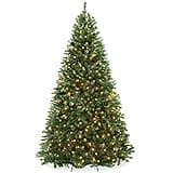 Casafield 7.5FT Realistic Pre-Lit Green Spruce Artificial Holiday Christmas Tree with Sturdy Metal Stand