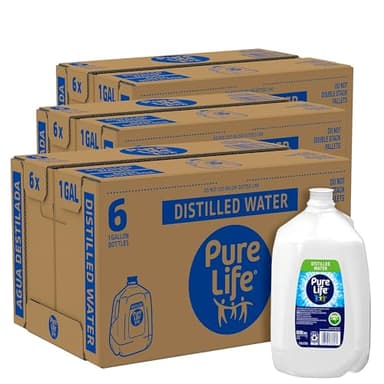 Distilled Water 1 Gallon Jugs - Pack Of 18 Gallons (3 Cases) - Pure Distilled Drinking Water Gallon For Hydration | Bottledwater Case For Daily Use | 1 Gallonwater Jug Giftset For Humidifier