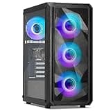YEYIAN Tanto Prebuilt Gaming PC, Intel Core i5 14400F up to 4.7GHz, RTX 4060 8GB GDDR6, 32GB DDR5 RGB 6000MHz, 1TB SSD, B760 Motherboard, Desktop Computer VR & AI Ready, Win 11 Home Pre Built Tower PC